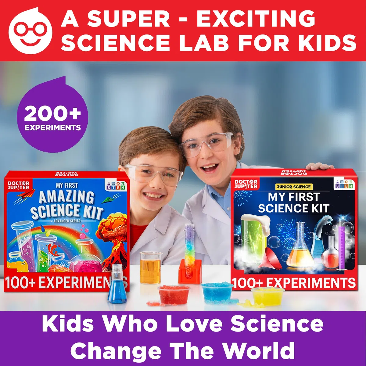 Doctor Jupiter My First Science Coffret cadeau pour enfants à partir de 4 ans, mon premier kit scientifique et incroyable kit scientifique | Idées cadeaux d'anniversaire pour garçons et filles de 4