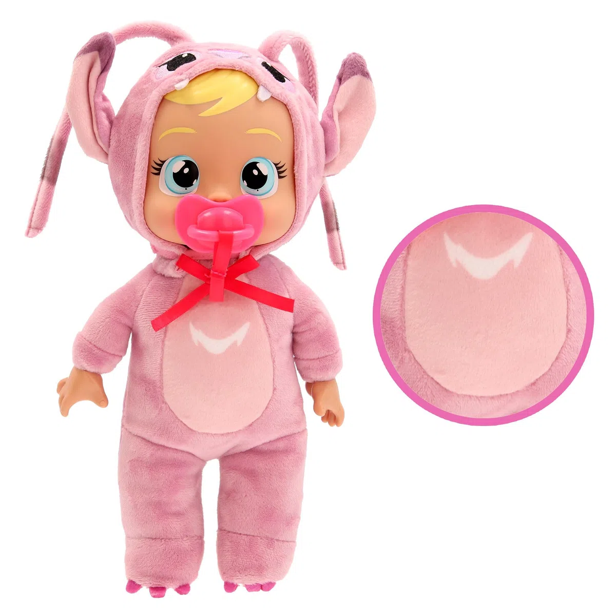 Cry Babies Disney Angel Poupée bébé en Peluche Poupée bébé en Peluche habillée inspirée d’Angel, l’Amie de Stitch de Disney, Qui pleure de Vraies Larmes Filles-garçons à partir de 3 Ans