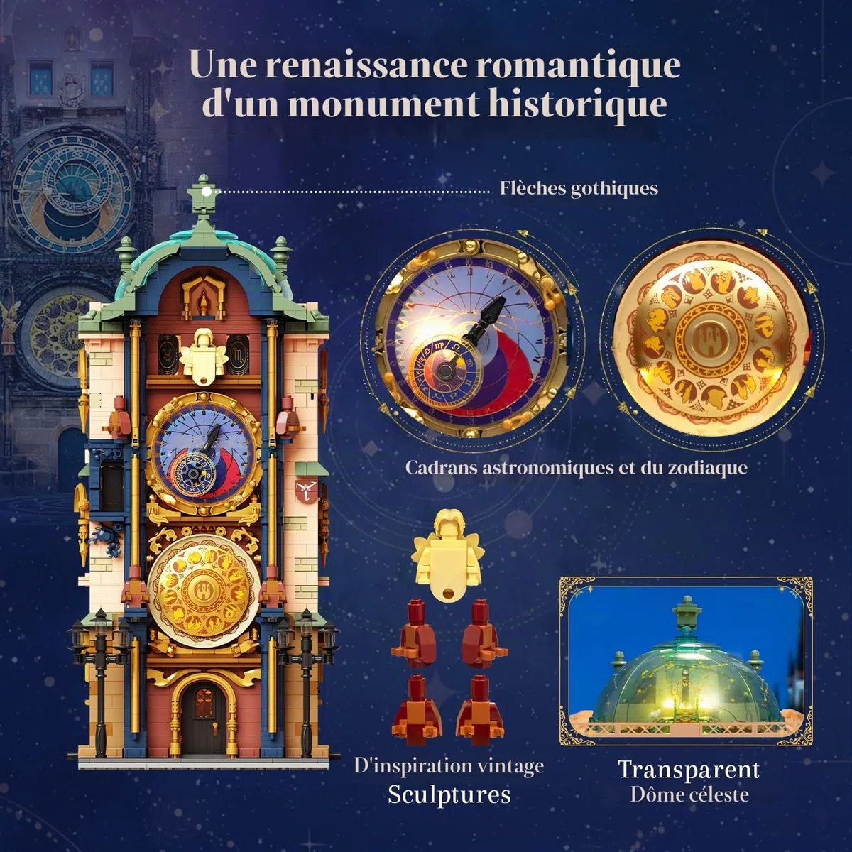 PAN TASY Horloge Astronomique de Prague, bâtiment modulaire pour Adultes