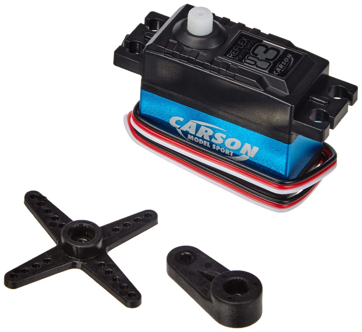 Carson 500502015 Servo CS-3 - connecteur 3 kg/JR - Accessoires pour Voitures télécommandées, servomoteur, servo de Direction Puissant et servo, modélisme