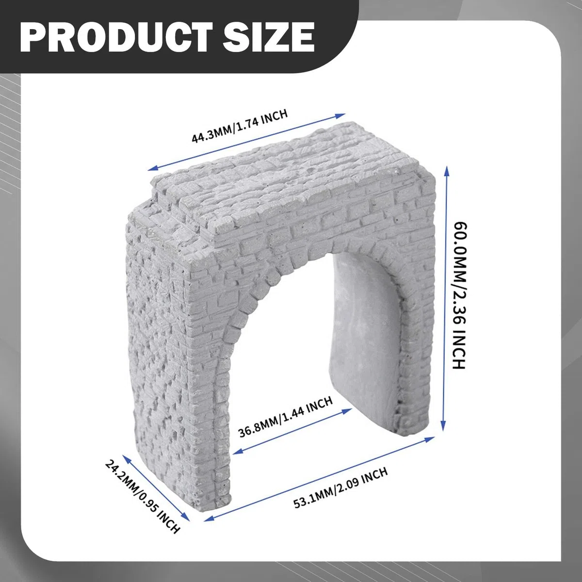Railroad Tunnel Modèle N Entrée, Tunnel Décor Pierre Gypsum, Accessoire Structure Train Utilisation Modelisme Scène, Accessoire de Diorama, Collection Enfant Adulte, 5.31 X 2.42 X 6 Cm