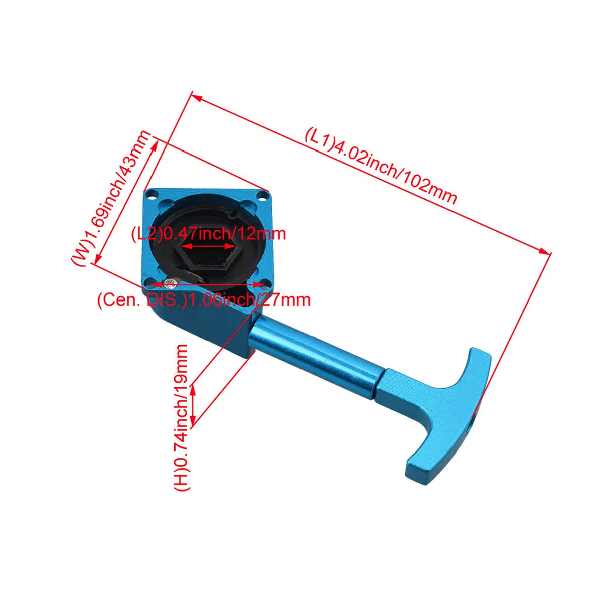 R020 Pièces de mise à niveau bleues en alliage d'aluminium RC Car Pull Starter pour 18 pièces de rechange pour moteur Nitro