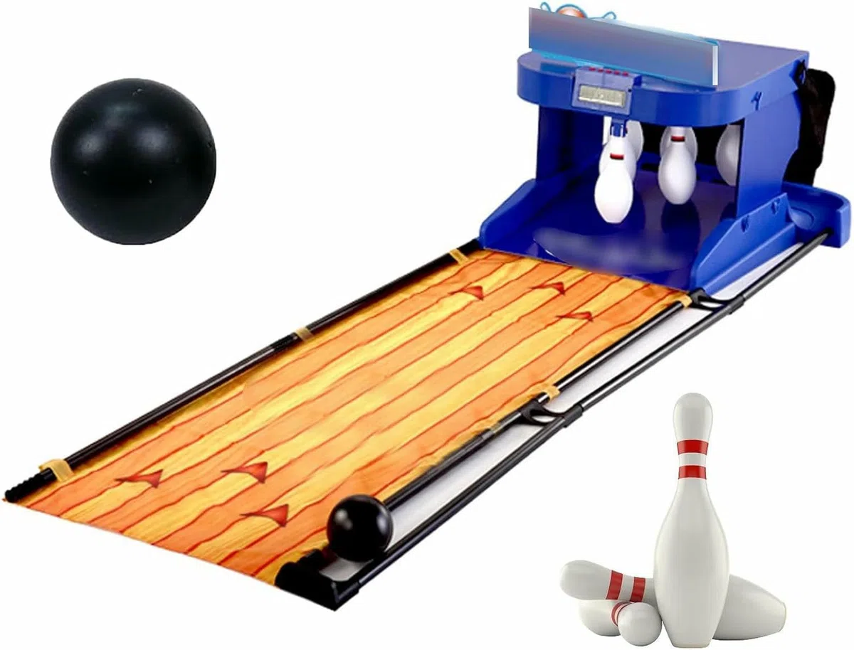 Bowling Set Kids, Bowling Chest pour La Maison, Le Jeu Électronique De Bowling, La Console De Jeu De Sport De Bowling Intérieur, Réinitialisation Automatique/Éclairage/Simulation Sound Effet
