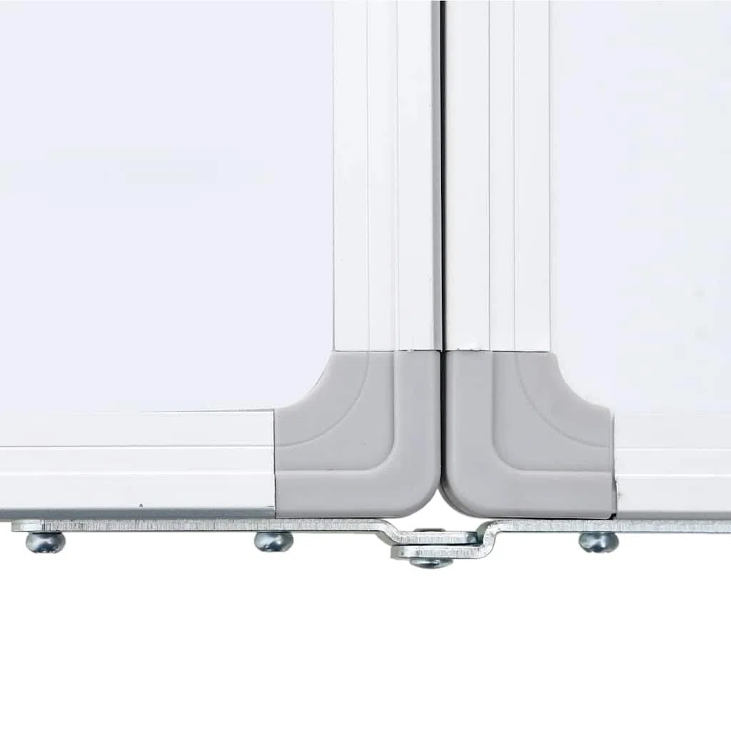 Tableau Blanc magnétique Pliable 100x100 cm Aluminium avec Cadre Robuste Surface Lisse pour Bureau école Maison Affichage et présentation