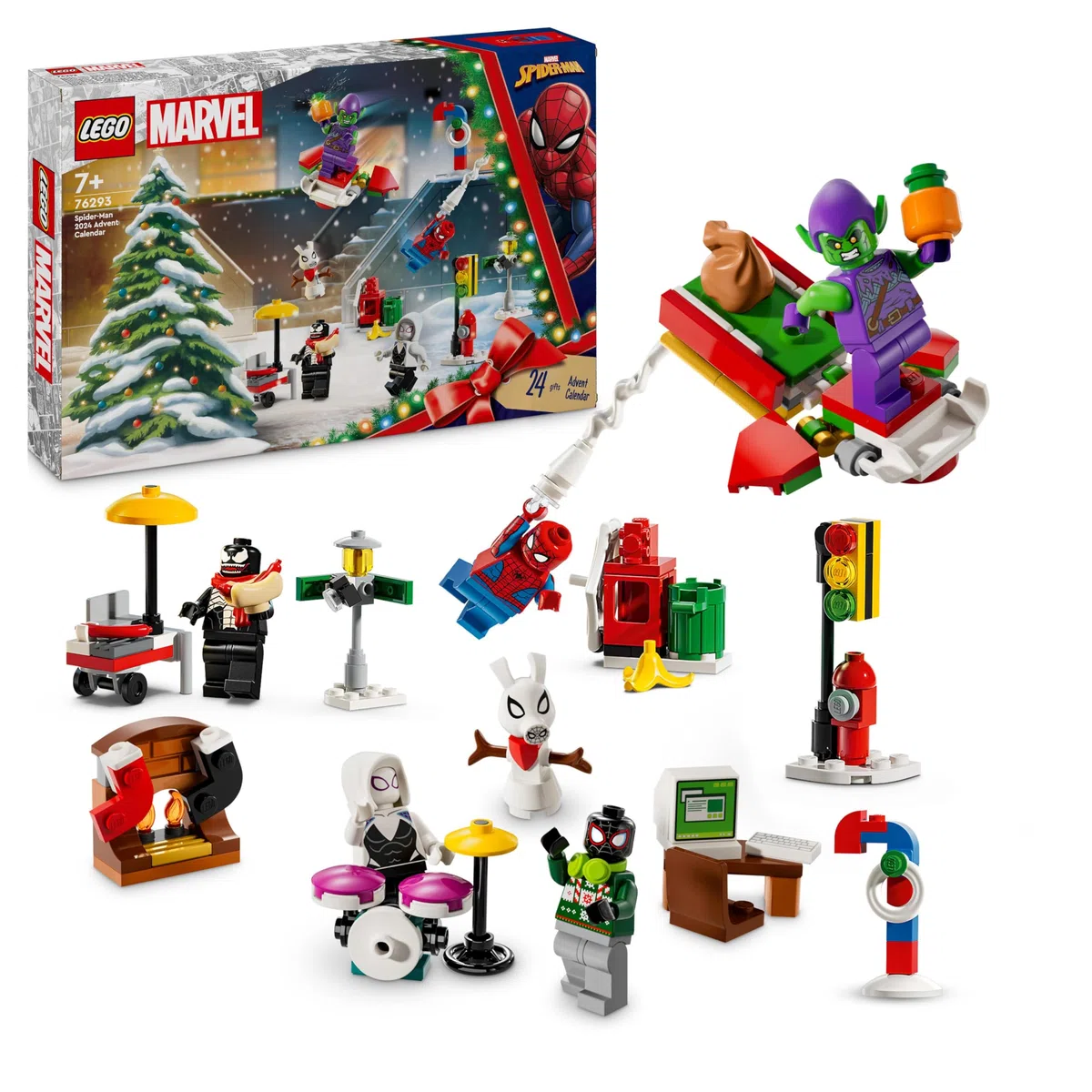 LEGO Marvel Calendrier de l’Avent Spider-Man 2024 pour Enfants - Petits Modèles de Super-Héros à Construire - Cadeau de Noël Amusant à Offrir aux Garçons et Filles de 7 Ans et Plus 76293