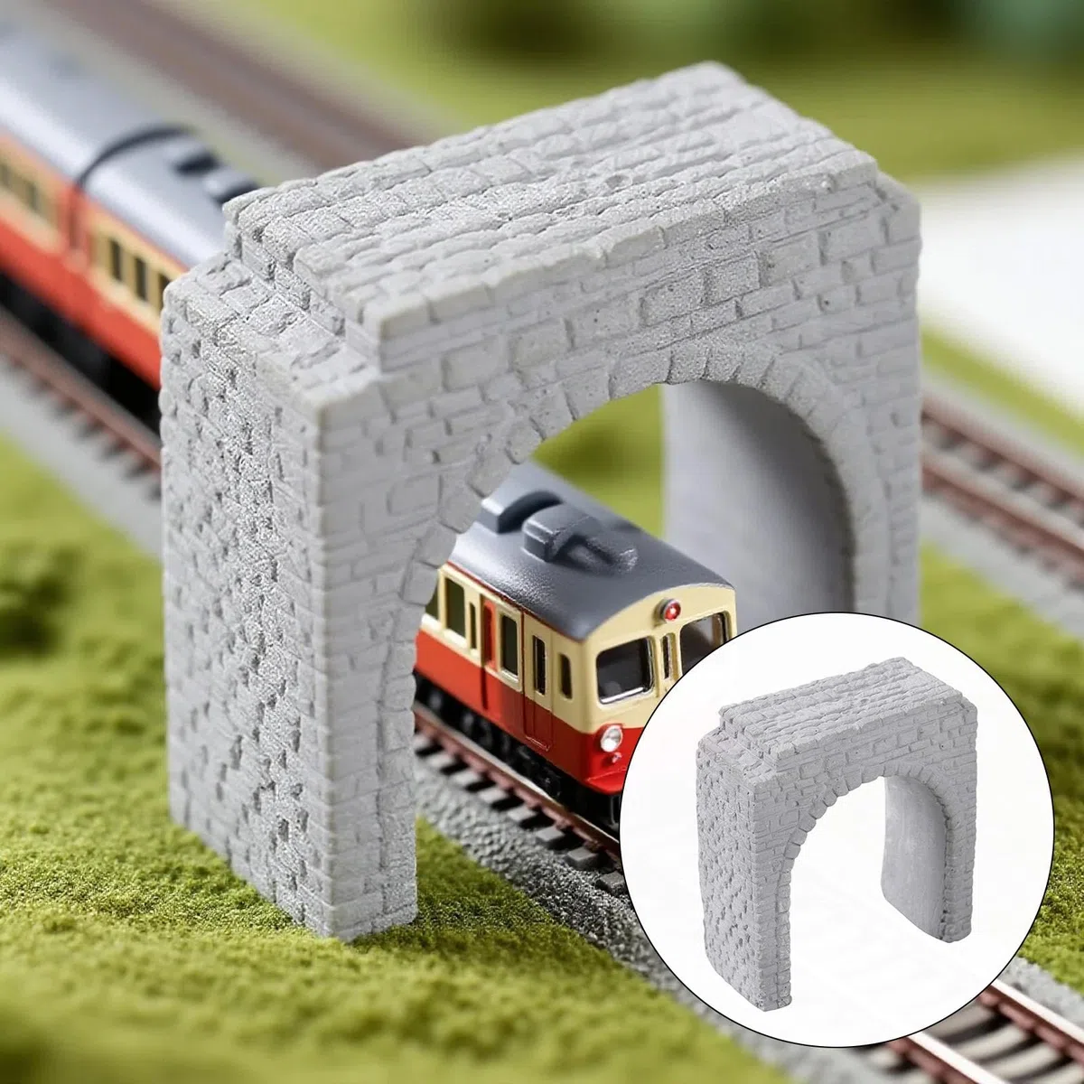 Railroad Tunnel Modèle N Entrée, Tunnel Décor Pierre Gypsum, Accessoire Structure Train Utilisation Modelisme Scène, Accessoire de Diorama, Collection Enfant Adulte, 5.31 X 2.42 X 6 Cm