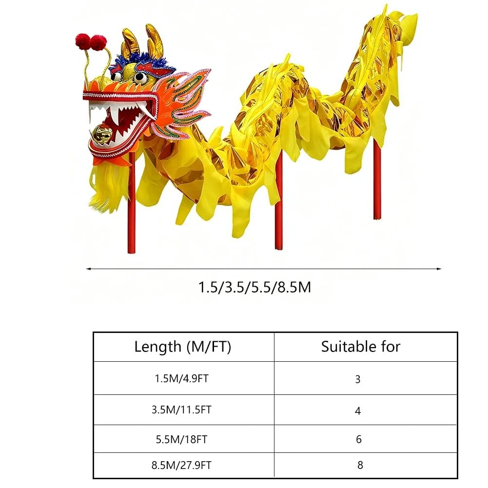 Ensemble de costumes danse du dragon en tissu Oxford soie