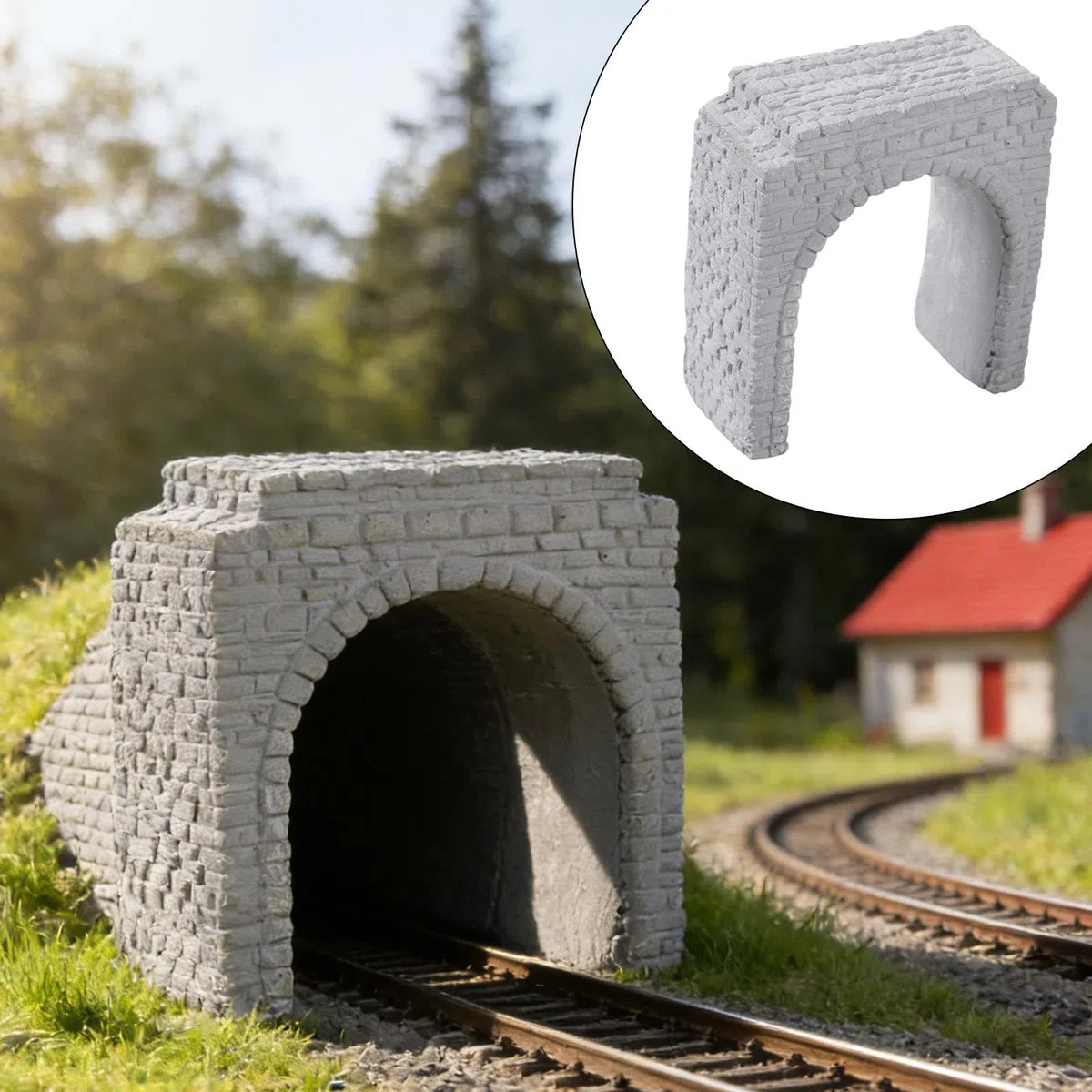 Railroad Tunnel Modèle N Entrée, Tunnel Décor Pierre Gypsum, Accessoire Structure Train Utilisation Modelisme Scène, Accessoire de Diorama, Collection Enfant Adulte, 5.31 X 2.42 X 6 Cm