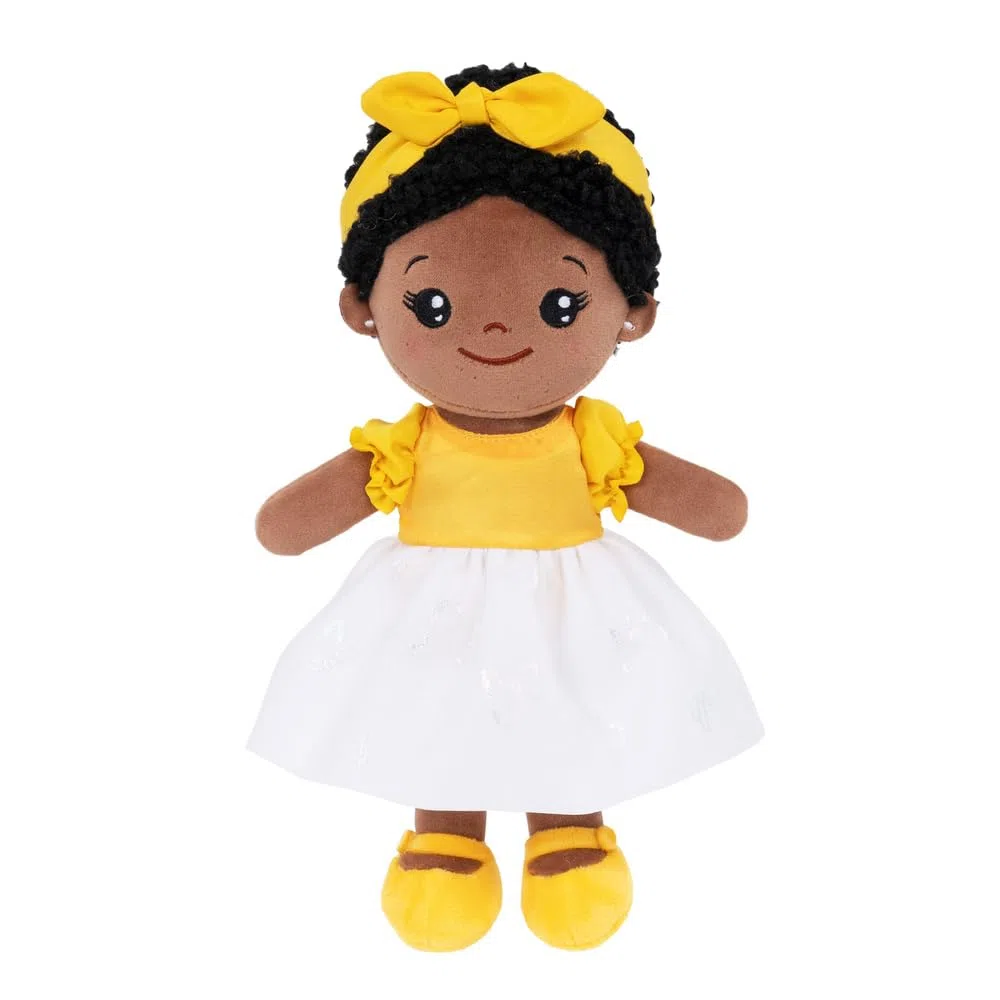 OUOZZZ Poupée bébé Noire, 13" Poupée en Tissu Doux Lavable pour Filles