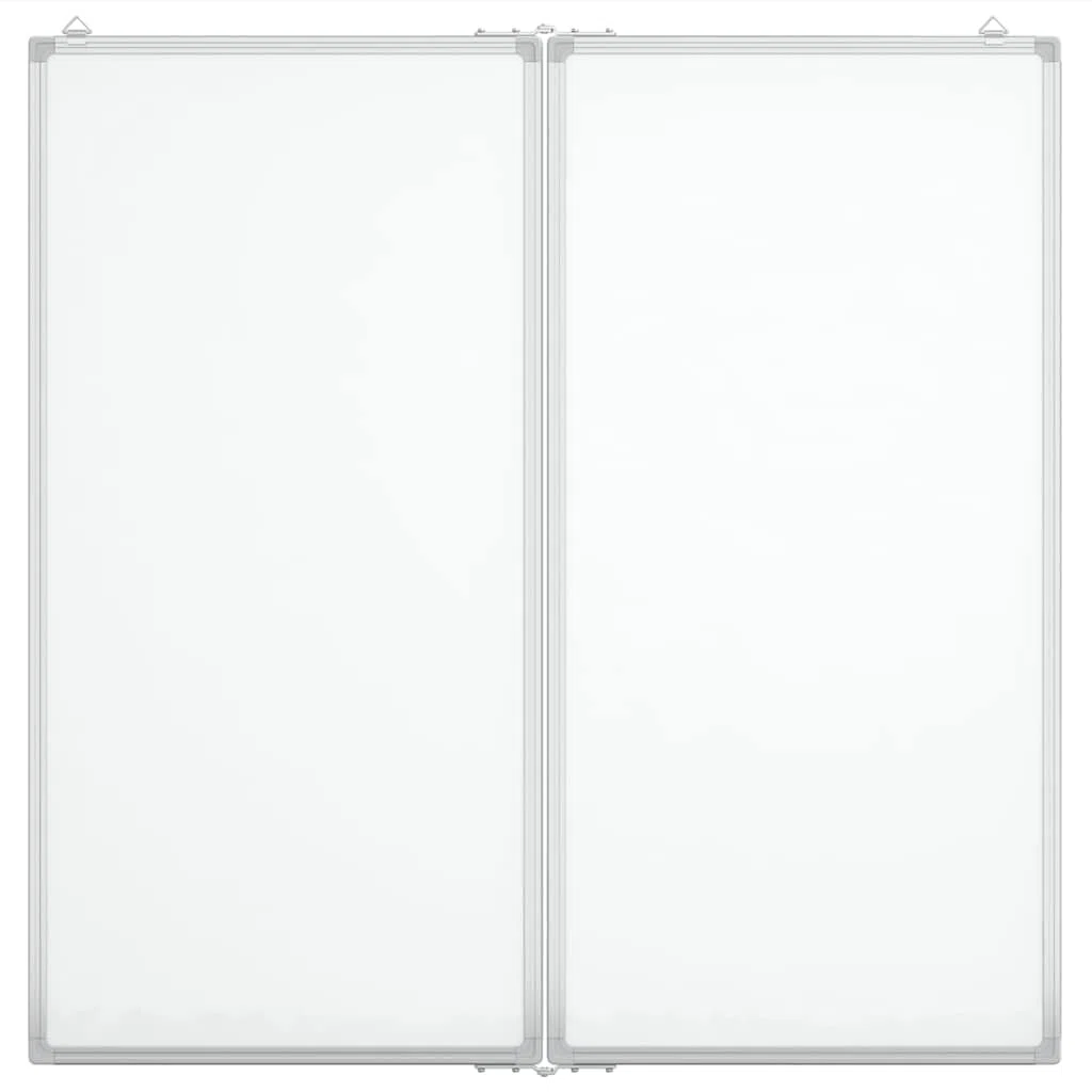 Tableau Blanc magnétique Pliable 100x100 cm Aluminium avec Cadre Robuste Surface Lisse pour Bureau école Maison Affichage et présentation