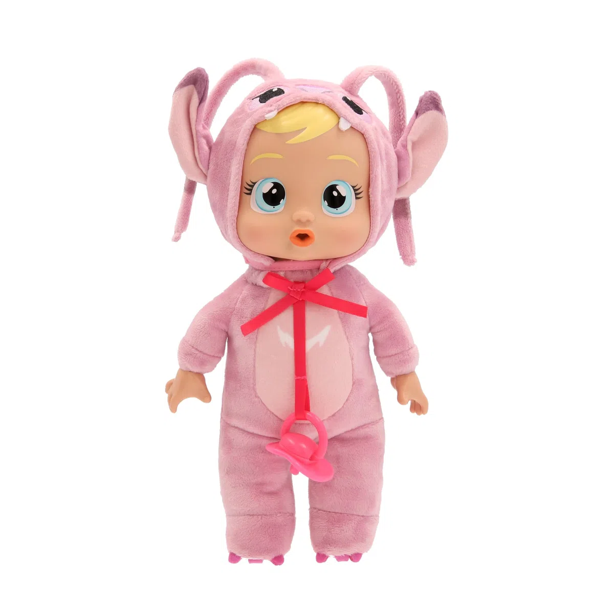 Cry Babies Disney Angel Poupée bébé en Peluche Poupée bébé en Peluche habillée inspirée d’Angel, l’Amie de Stitch de Disney, Qui pleure de Vraies Larmes Filles-garçons à partir de 3 Ans
