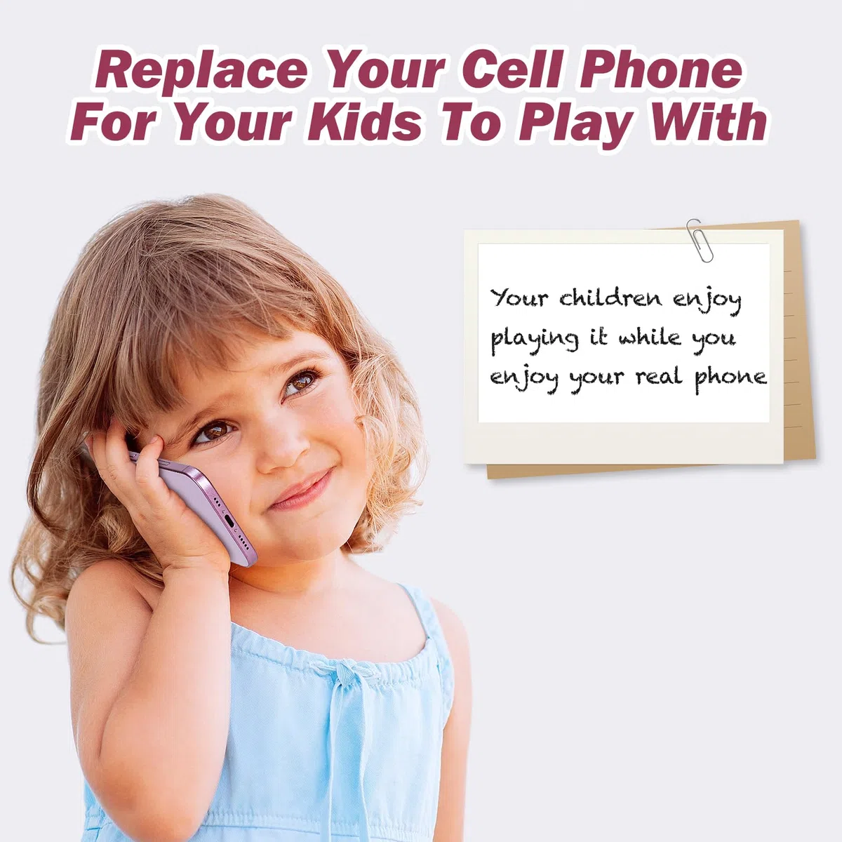 Affichage de faux jouets téléphone portable modèle métallique non fonctionnel réplique 1:1 téléphone pour téléphone 16 faux jouets téléphone portable, écran couleur rose 16