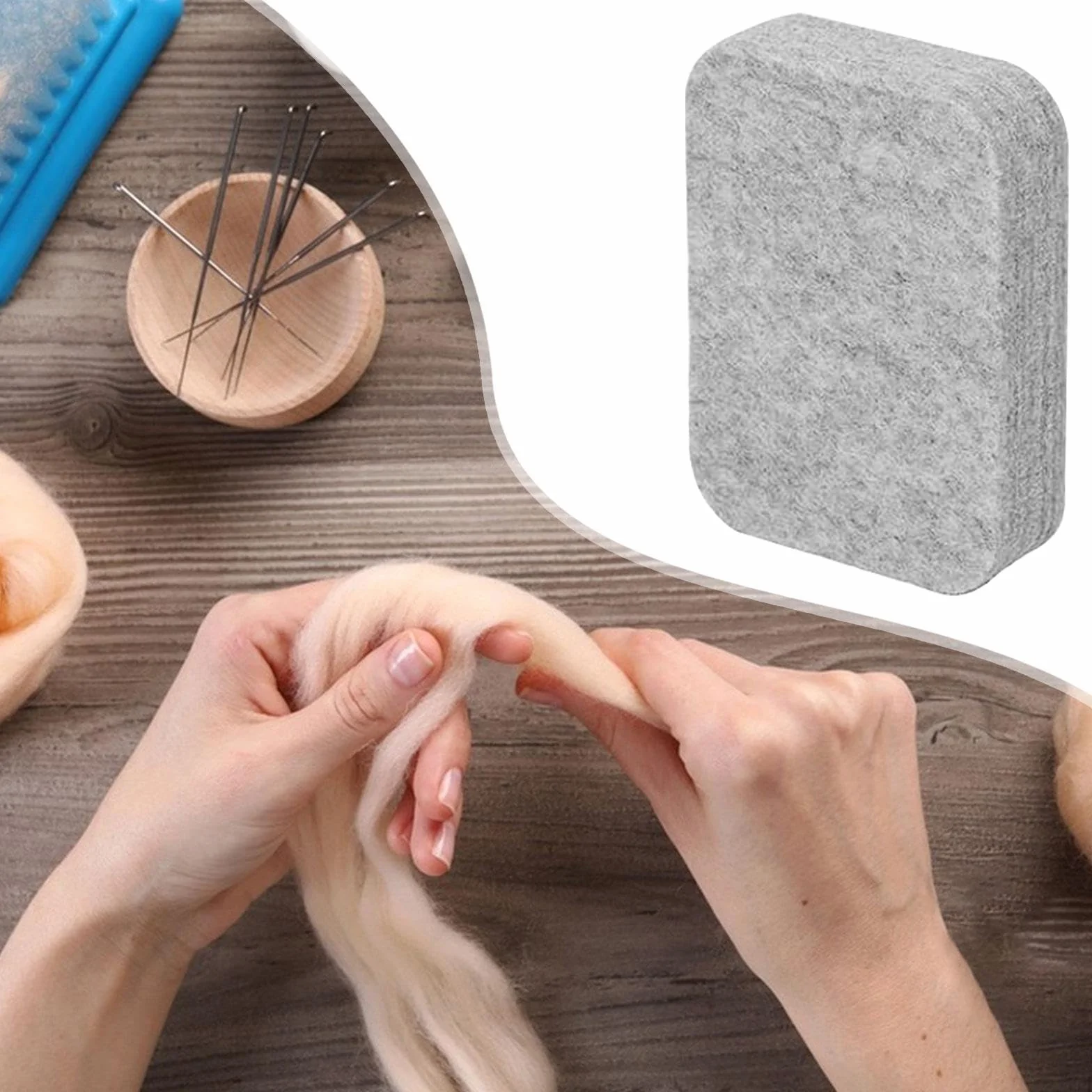 Kit de feutrage aiguilleté avec laine feutrée pour feutrage à sec en 24 couleurs, kit de démarrage pour débutants, aiguilles à feutrer, outils, boîte de rangement et instructions pour le bricolage