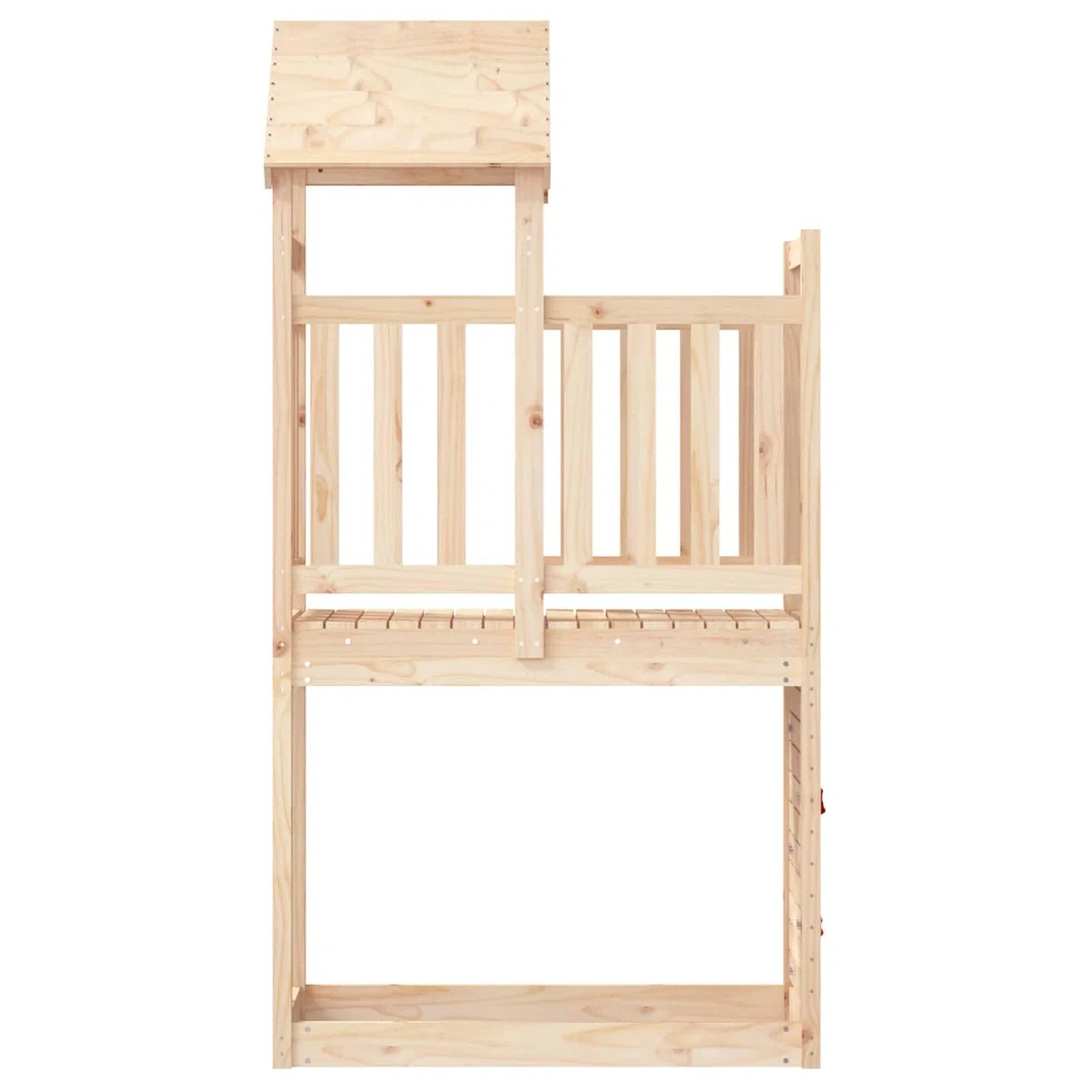 Tour de Jeu en Bois Marron 53 x 110,5 x 214 cm pour extérieur Jardin Cour Structure d'activités avec Toboggan balancoire cabane et Escalade pour Enfants Garcon Fille