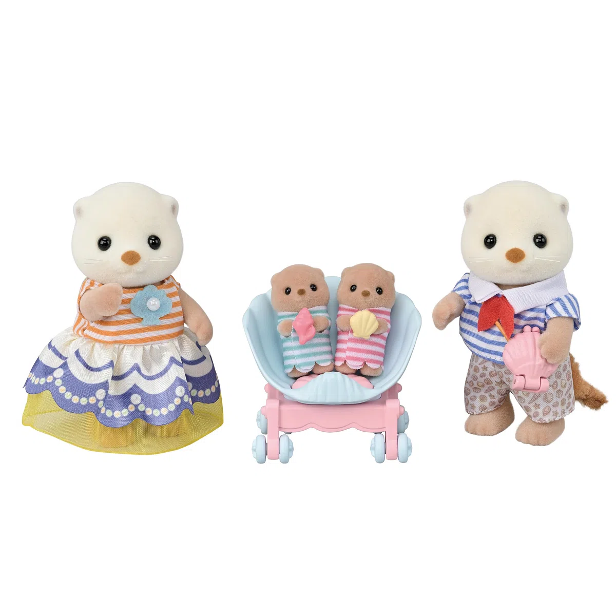 Sylvanian Families - La Famille Loutre de mer -Figurines Animaux Miniatures - 5803