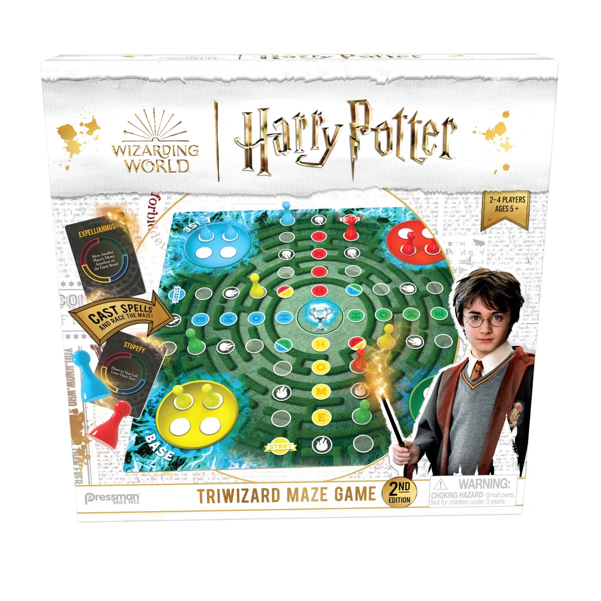 Pressman Harry Potter Jeu Labyrinthe Triwizard 2e édition | Course pour ramener Tous Vos pions à la Maison pour Gagner | pour 2 à 4 Joueurs, à partir de 5 Ans