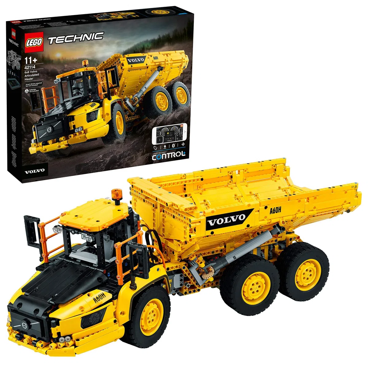 LEGO 42114 Technic Le Tombereau Articulé Volvo 6x6, Maquette Camion Télécommandé, Jouet Engin de Chantier, Cadeau pour Garçons et Filles Dès 11 Ans
