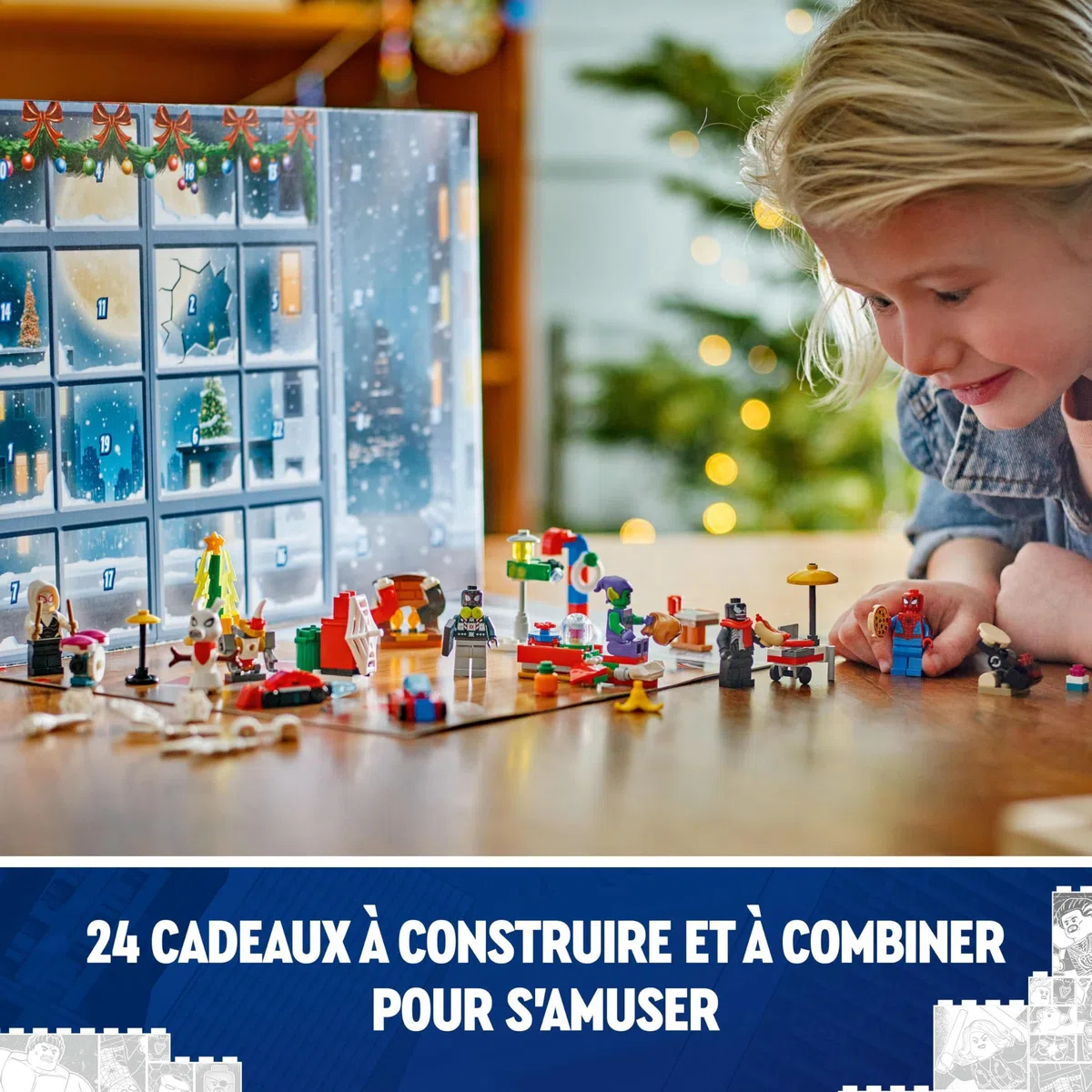 LEGO Marvel Calendrier de l’Avent Spider-Man 2024 pour Enfants - Petits Modèles de Super-Héros à Construire - Cadeau de Noël Amusant à Offrir aux Garçons et Filles de 7 Ans et Plus 76293