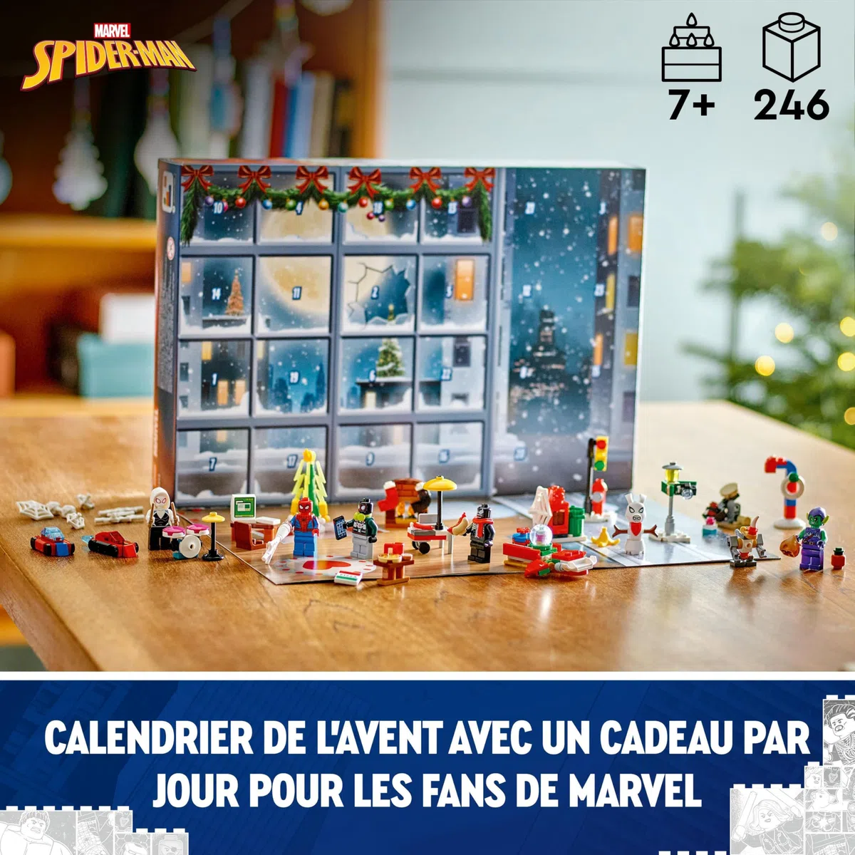 LEGO Marvel Calendrier de l’Avent Spider-Man 2024 pour Enfants - Petits Modèles de Super-Héros à Construire - Cadeau de Noël Amusant à Offrir aux Garçons et Filles de 7 Ans et Plus 76293