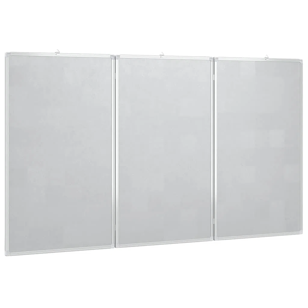 Tableau Blanc magnétique Pliable 180x80 cm Aluminium avec Cadre Robuste Support Mural pour Affichage, présentation, Bureau, école, Salle de réunion ou Exposition