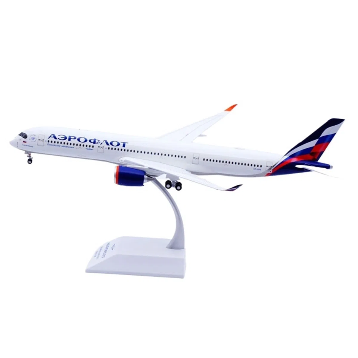 Réplique de modèles d'avion 32 cm pour Aeroflot A350-900XWB VP-BXA Modèle d'avion à échelle métallique Réplique d'avion 1:200 Décor d'aviation Modèle d'avion Miniature
