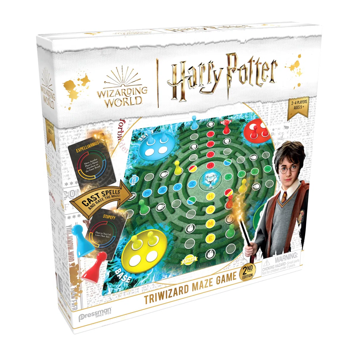 Pressman Harry Potter Jeu Labyrinthe Triwizard 2e édition | Course pour ramener Tous Vos pions à la Maison pour Gagner | pour 2 à 4 Joueurs, à partir de 5 Ans