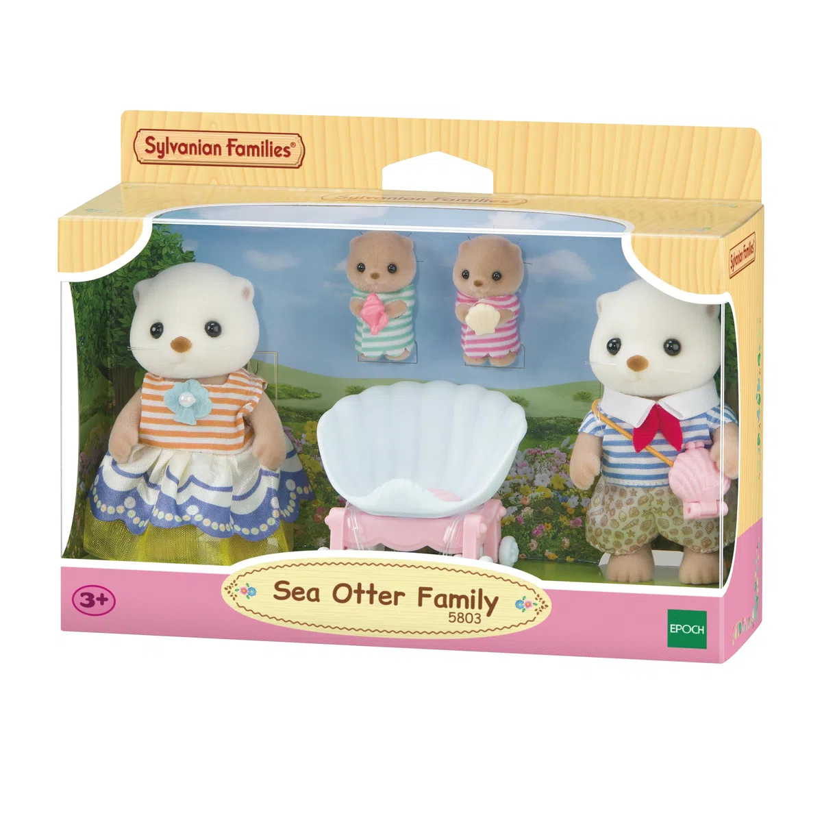 Sylvanian Families - La Famille Loutre de mer -Figurines Animaux Miniatures - 5803