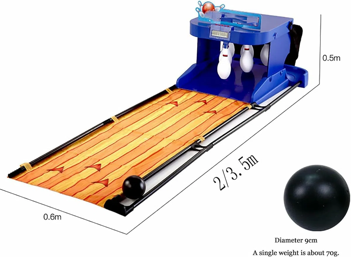 Bowling Set Kids, Bowling Chest pour La Maison, Le Jeu Électronique De Bowling, La Console De Jeu De Sport De Bowling Intérieur, Réinitialisation Automatique/Éclairage/Simulation Sound Effet